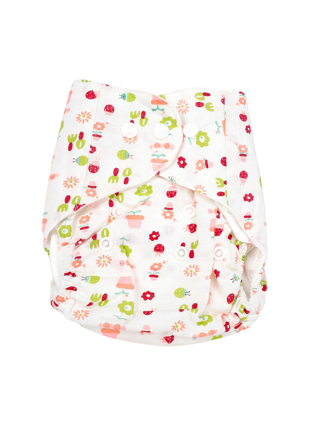 

Baby Moo Pink & Green Floral Printed Reusable Diaper