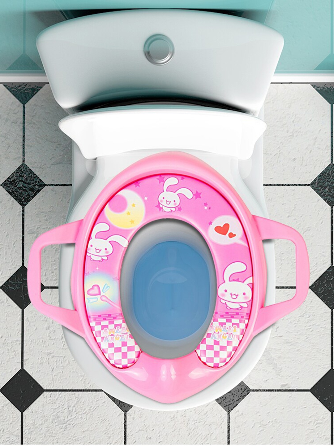 

Baby Moo Kids Printed Potty Seat With Handle, Pink