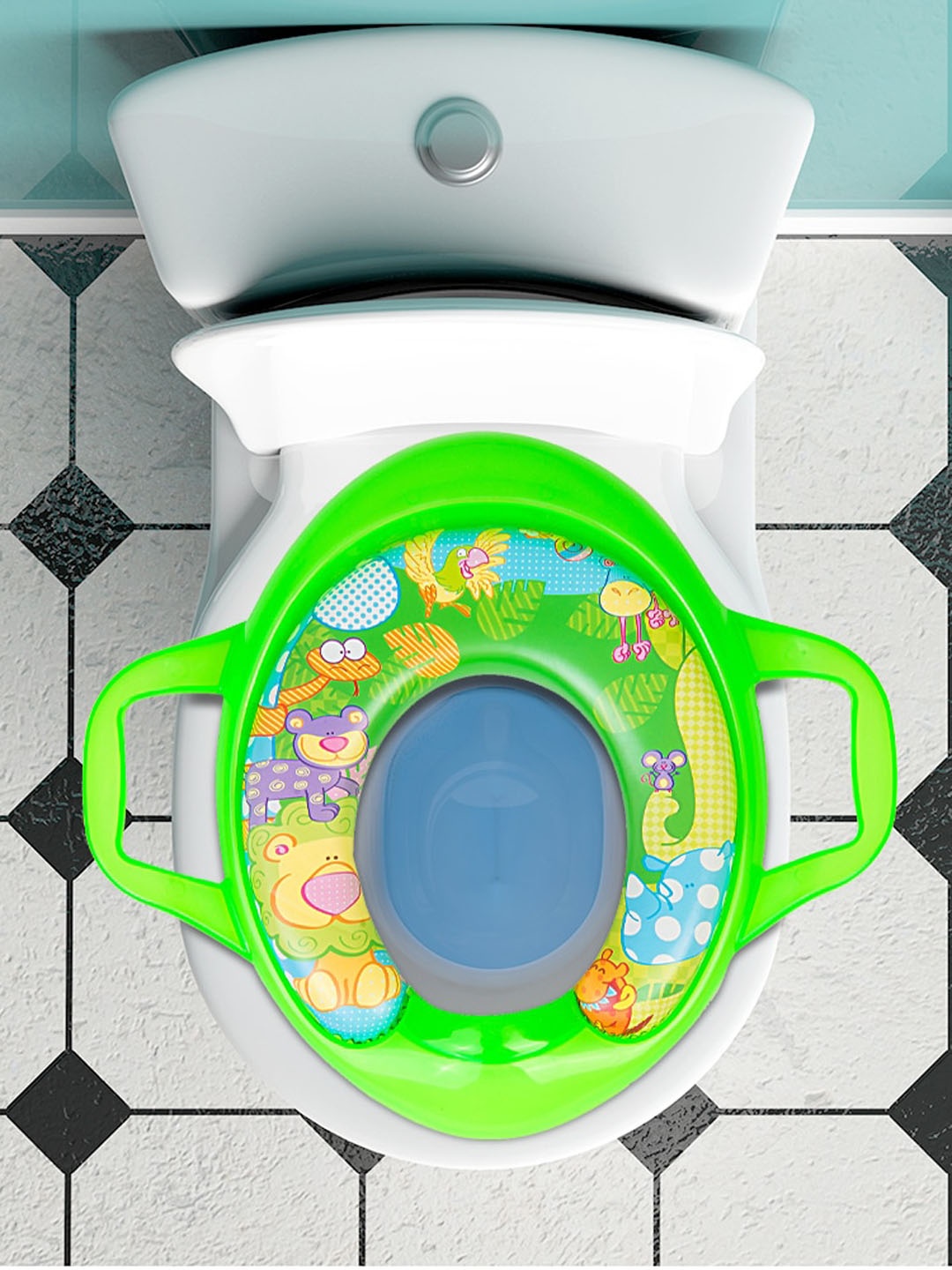 

Baby Moo Kids Green & Orange Animals Printed Potty Seat With Handle