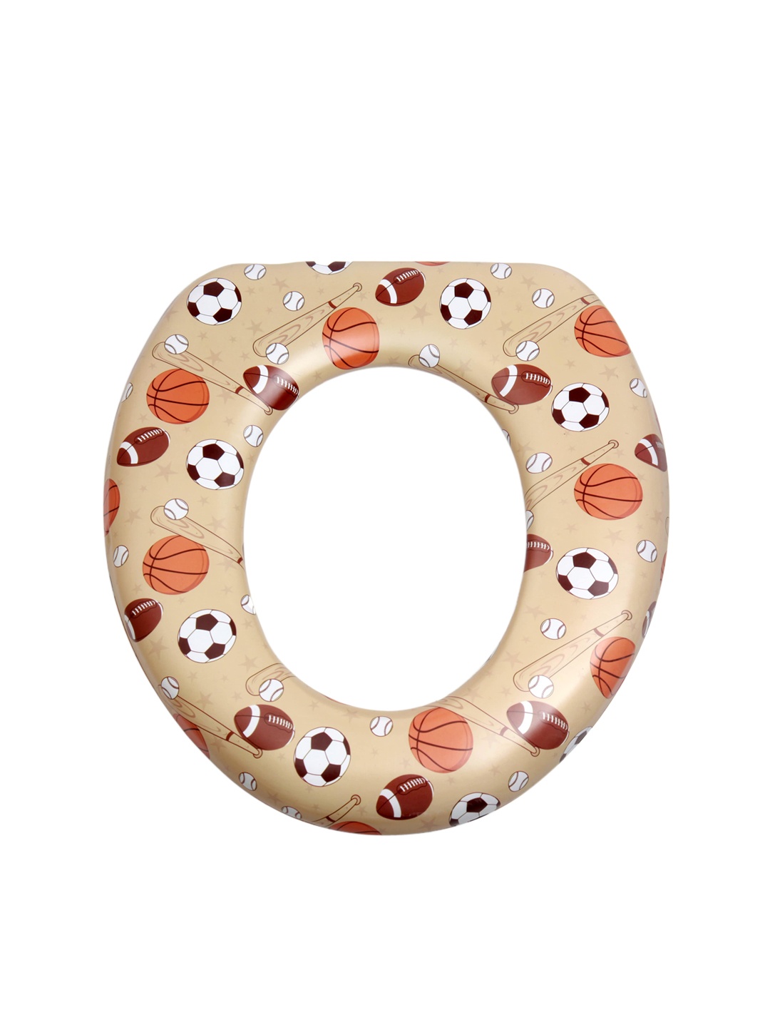 

Baby Moo Infants Beige Athletic Star Printed Cushioned Potty Seat