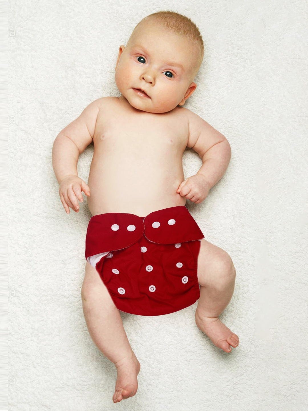 

Baby Moo Red & White Printed Reusable Diaper