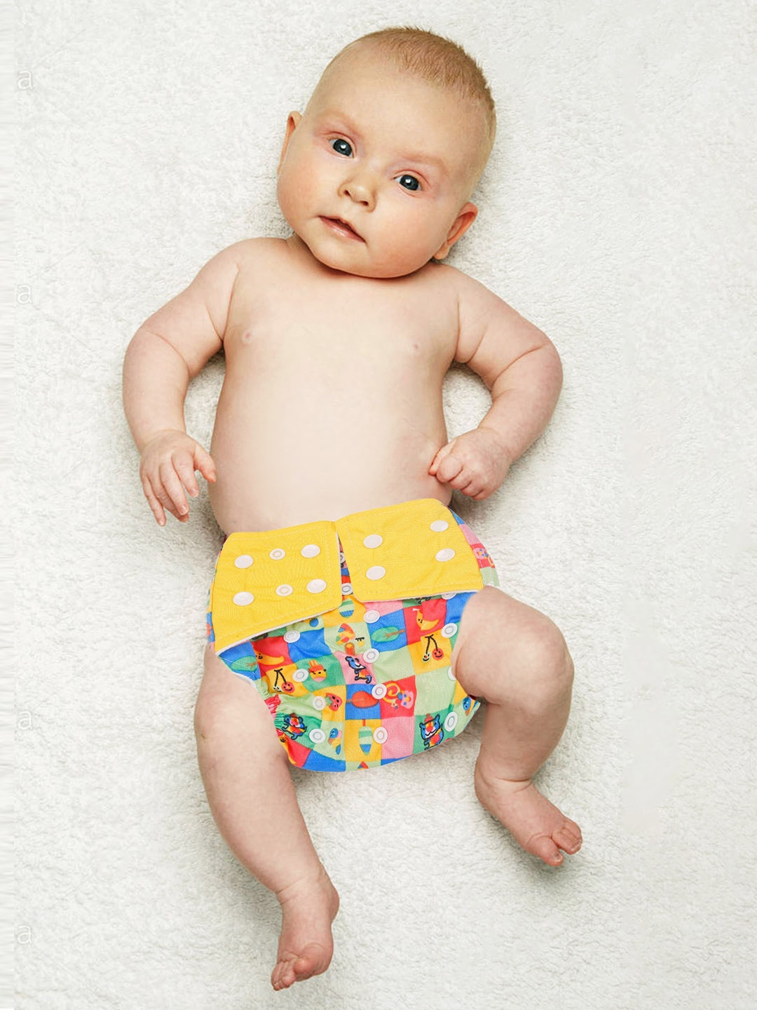 

Baby Moo Unisex Kids Multicolour Printed Cloth Diapers, Multi