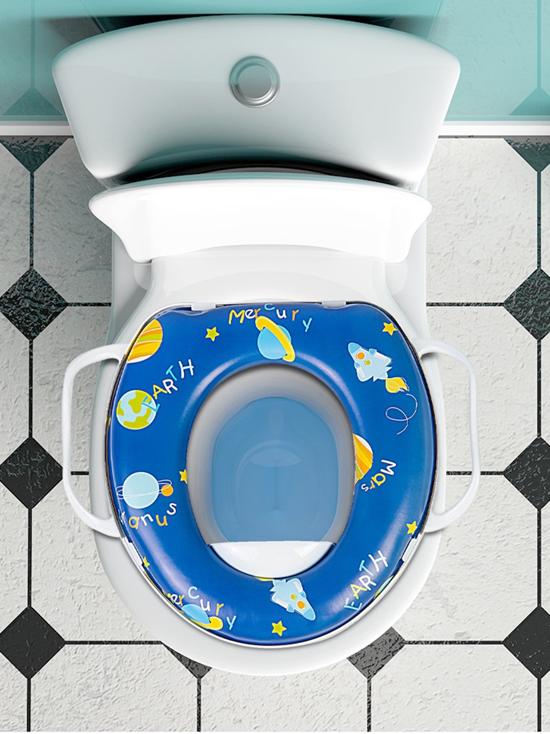 

Baby Moo Blue Toilet Seat With Handle