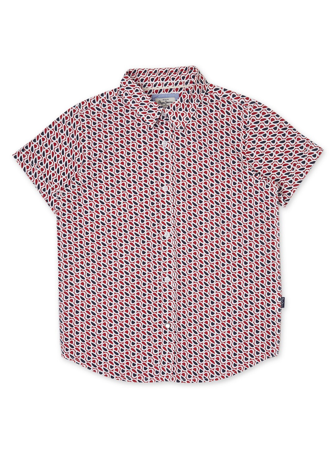 

Pepe Jeans Boys Red Printed Casual Shirt