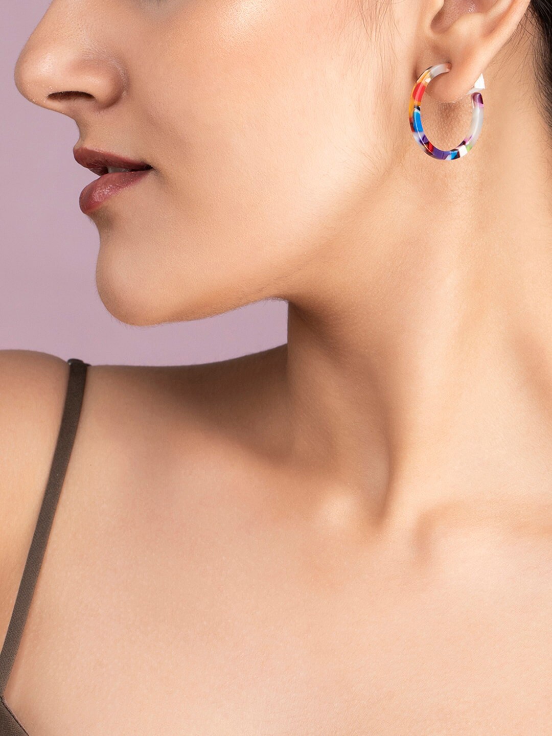 

TOKYO TALKIES X rubans FASHION ACCESSORIES Gold-Toned Circular Hoop Earrings