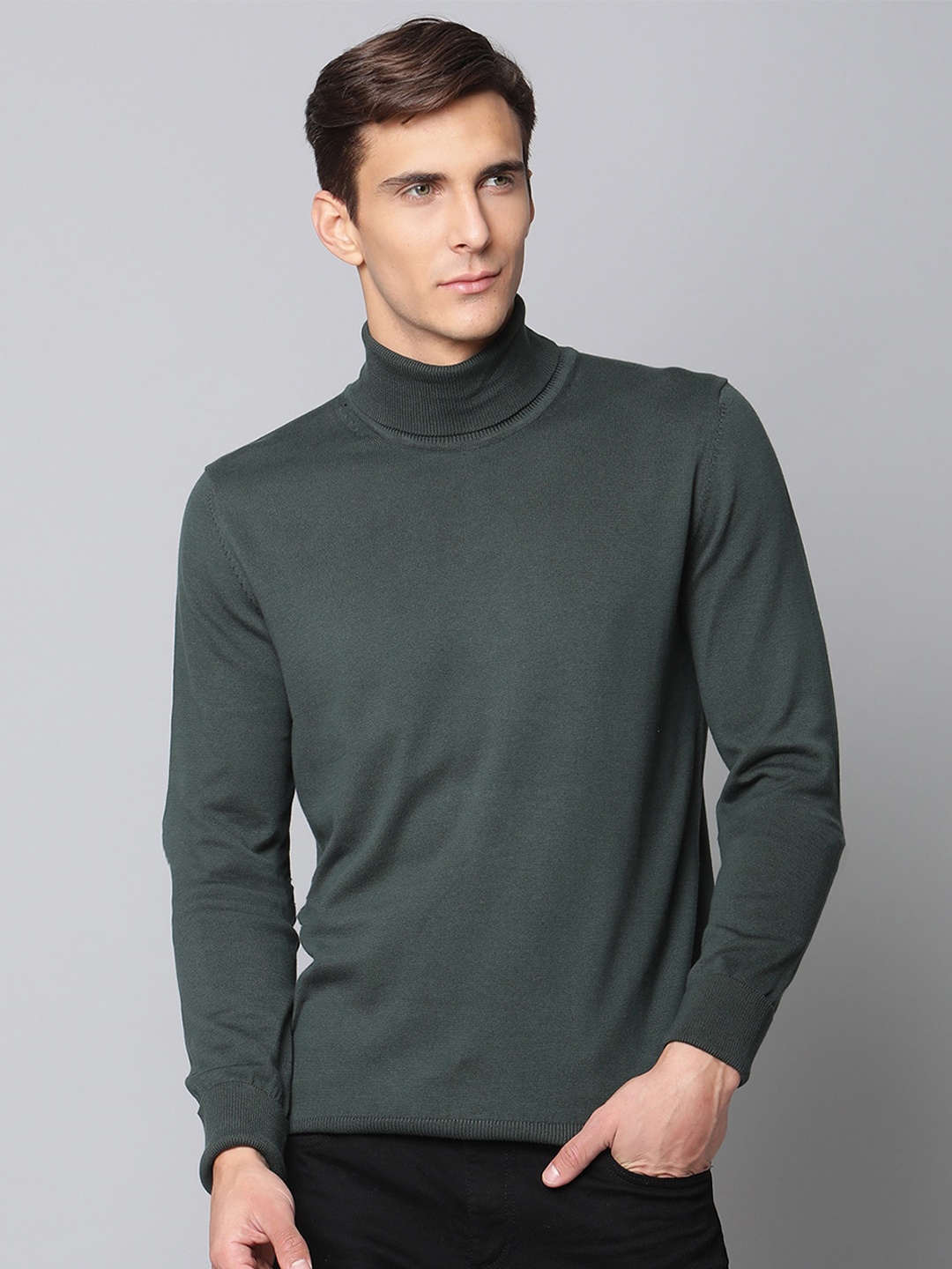 

BEN SHERMAN Men Green Cotton Pullover