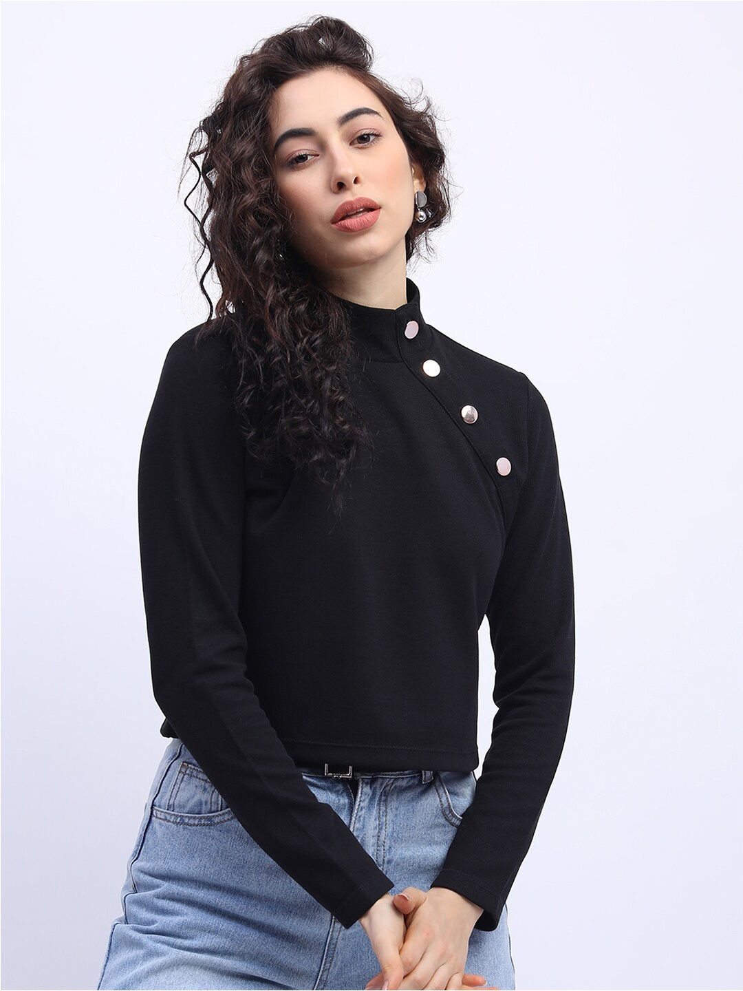 

Tokyo Talkies Black Knited Top