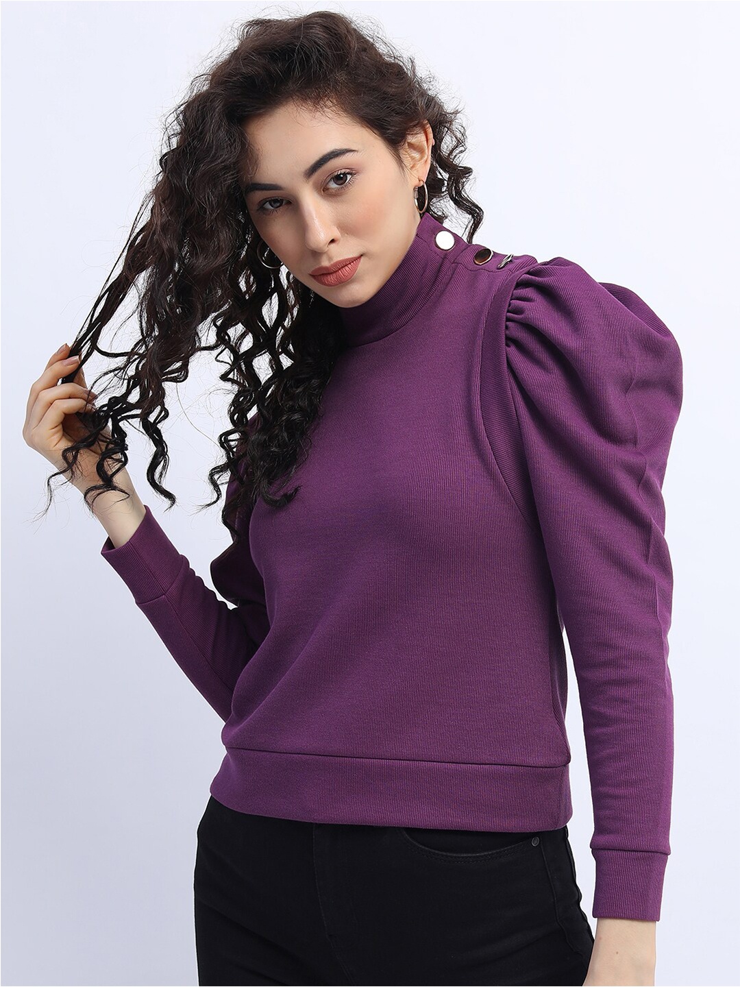 

Tokyo Talkies Purple Solid Top