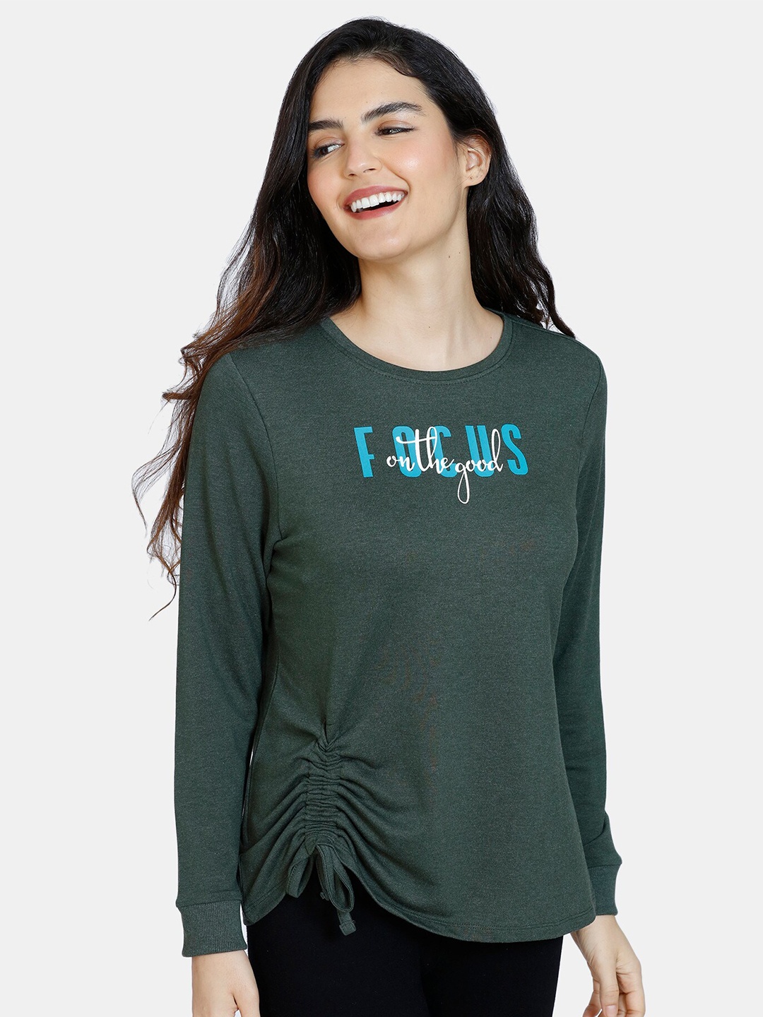 

Zivame Green Print Top