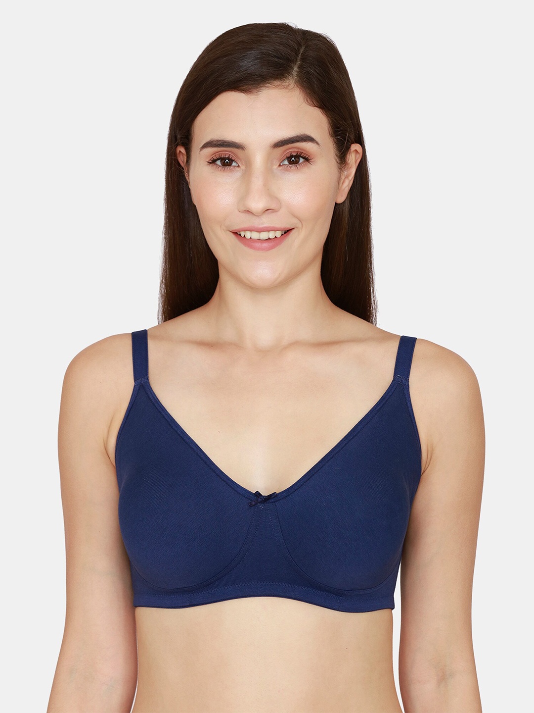 

Zivame Blue Bra Solid All Day Comfort T-Shirt Bra