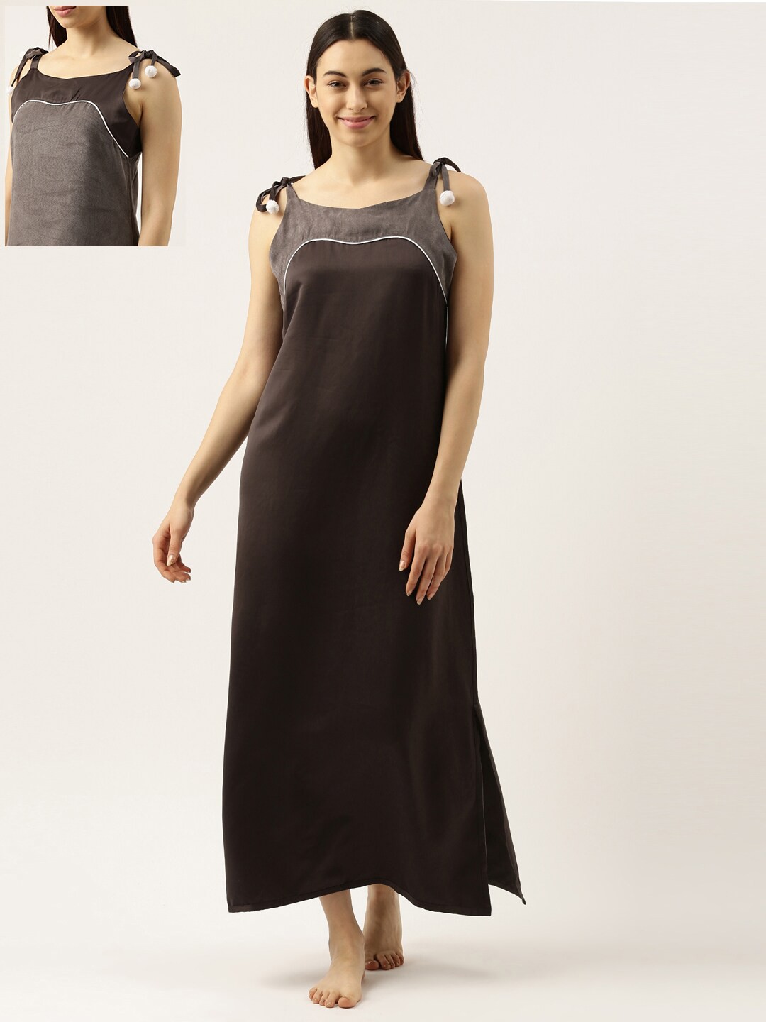 

Bannos Swagger Grey Reversible Maxi Nightdress