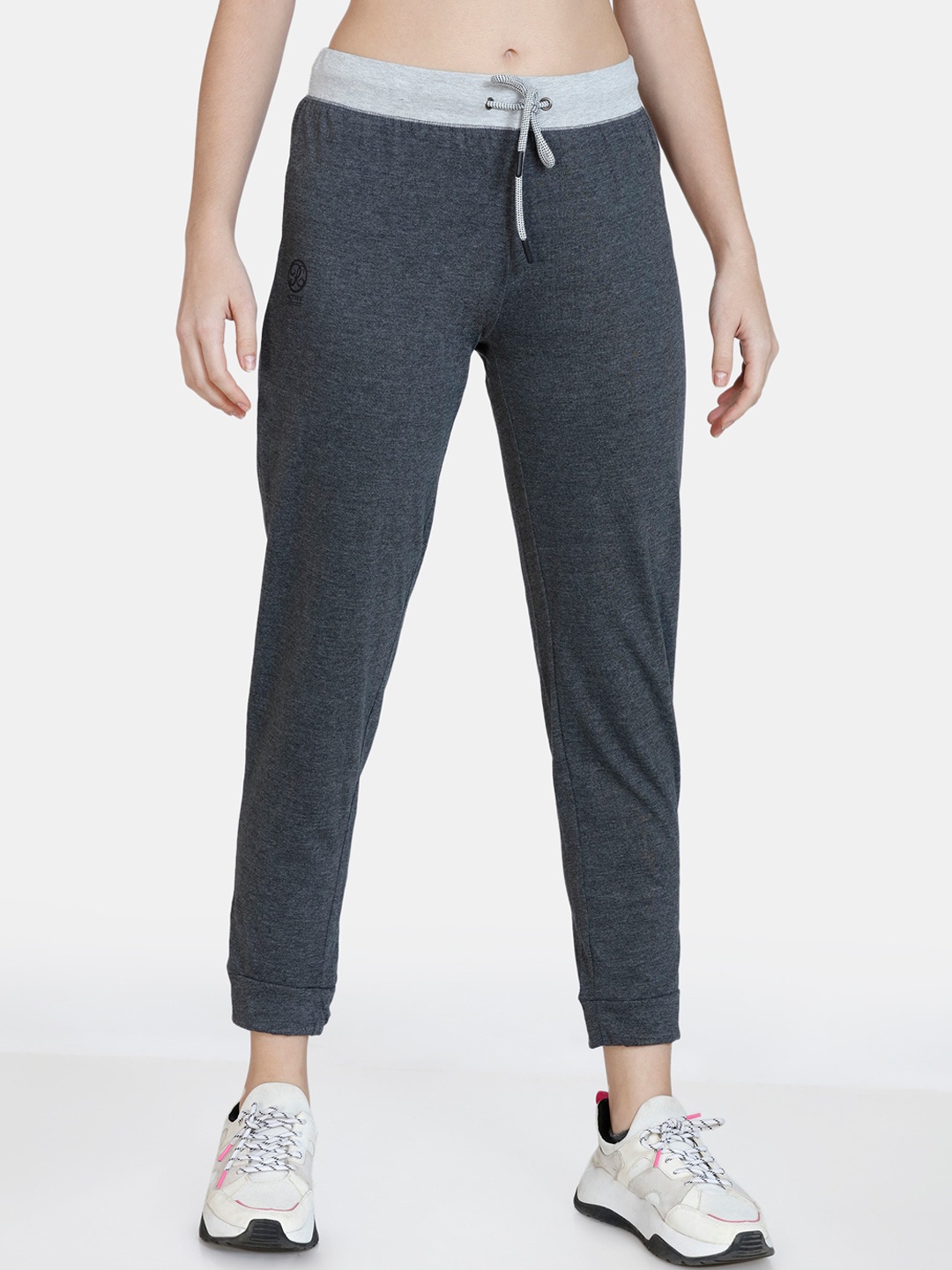 

Rosaline by Zivame Women Grey Solid Straight Fit Joggers