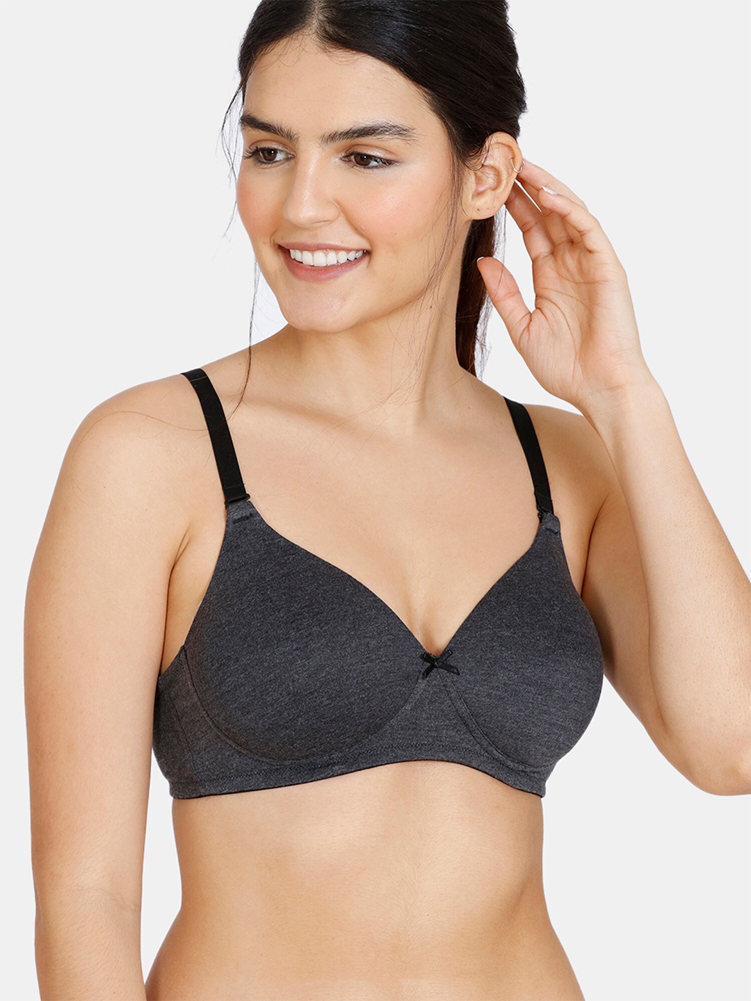 

Rosaline by Zivame Black Bra - Heavily Padded