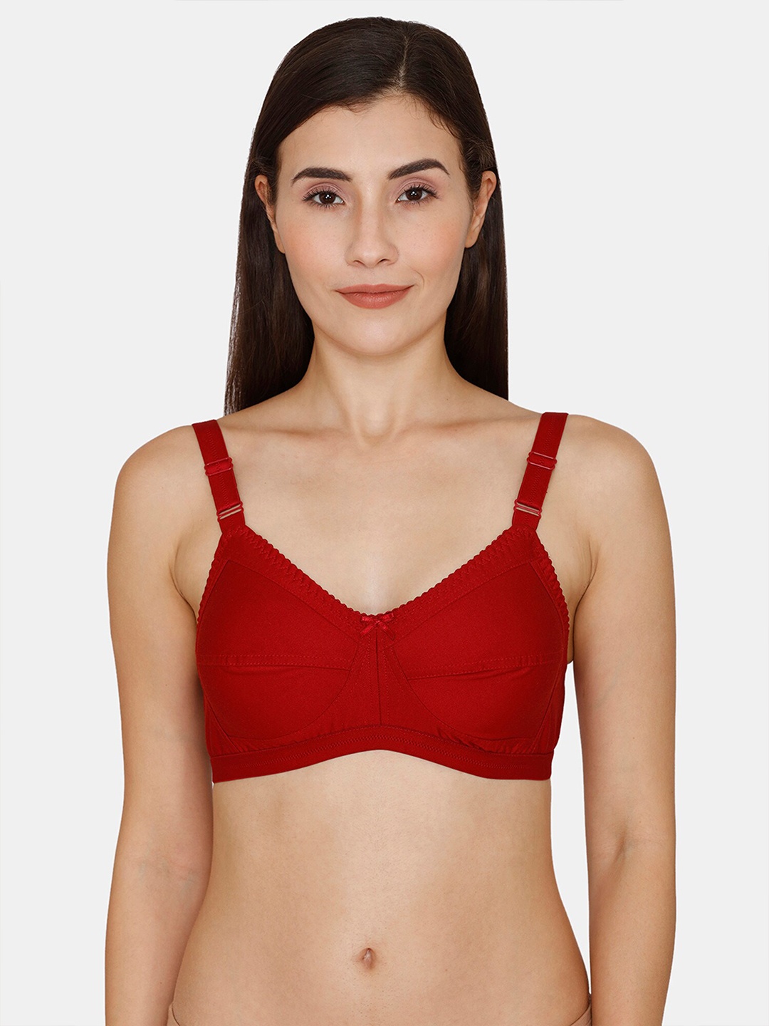 

Rosaline by Zivame Red Solid All Day Comfort T-Shirt Bra