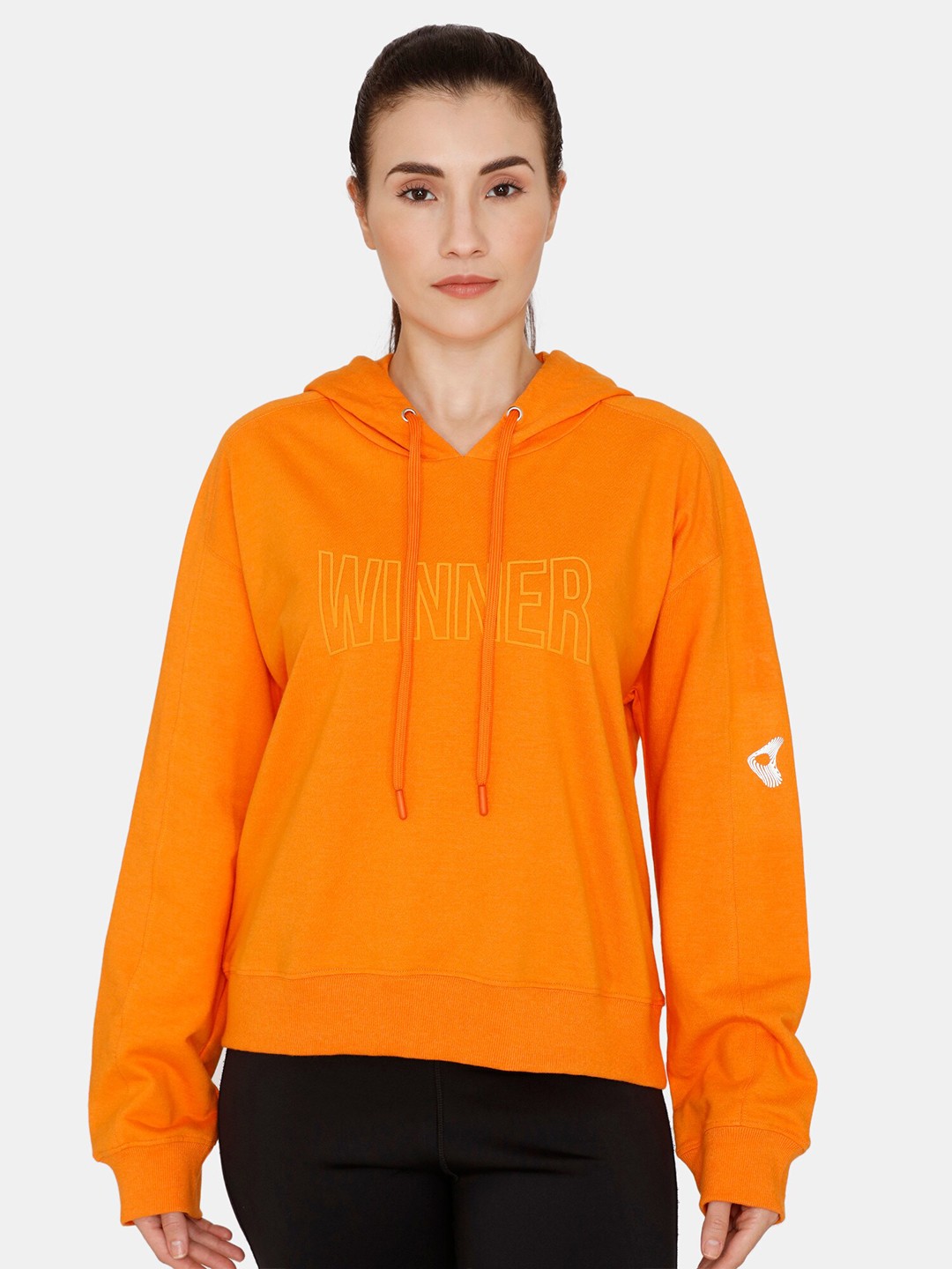 

Zelocity by Zivame Women Orange Printed Sweatshirt