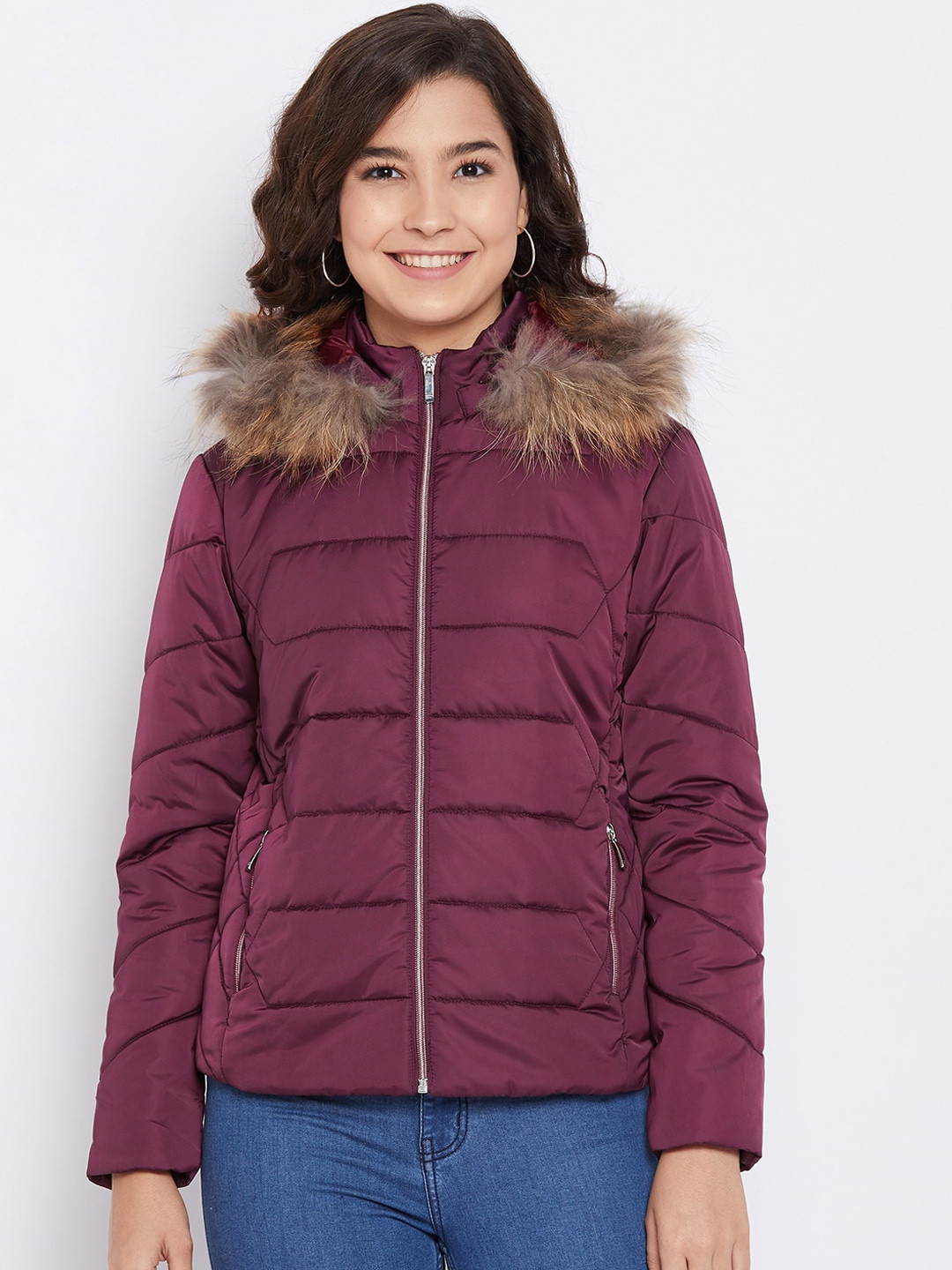 

Octave Women Maroon Parka Jacket