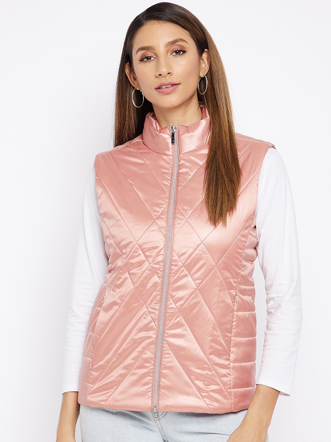 

Octave Women Pink Quilted Jacket