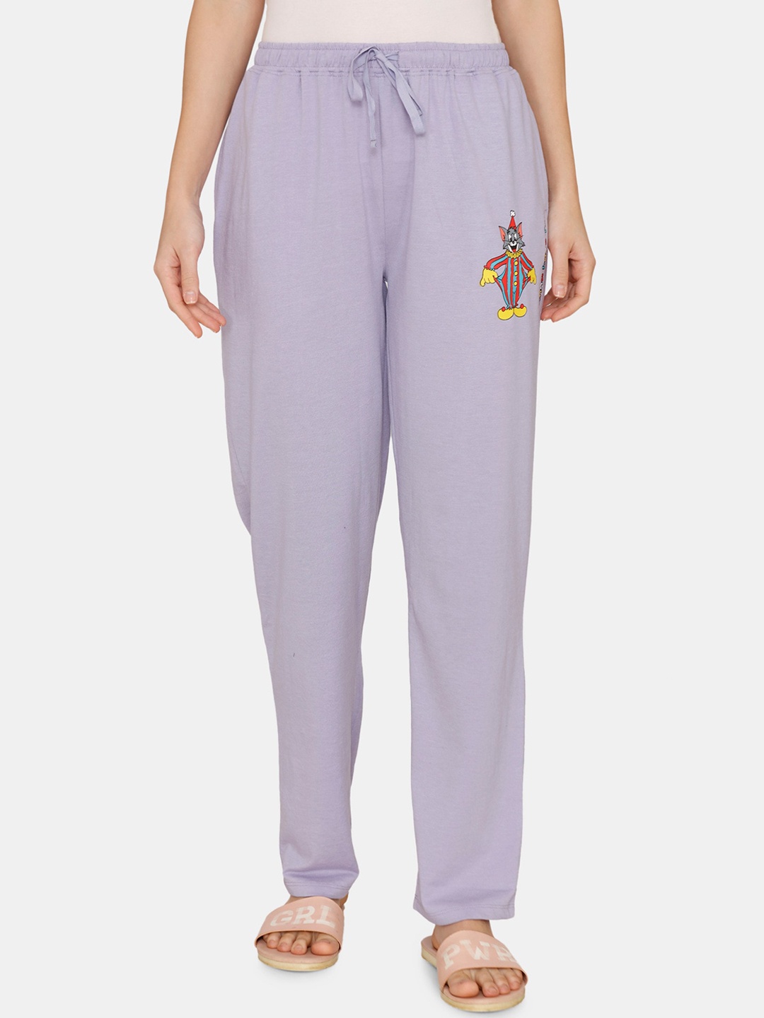 

Zivame Women Lavender Tom Printed Lounge Pants