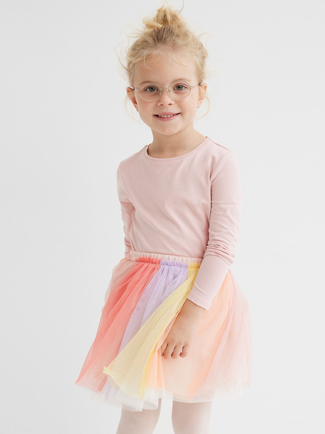 

H&M Girls Pink & Purple Glittery Tulle Skirt