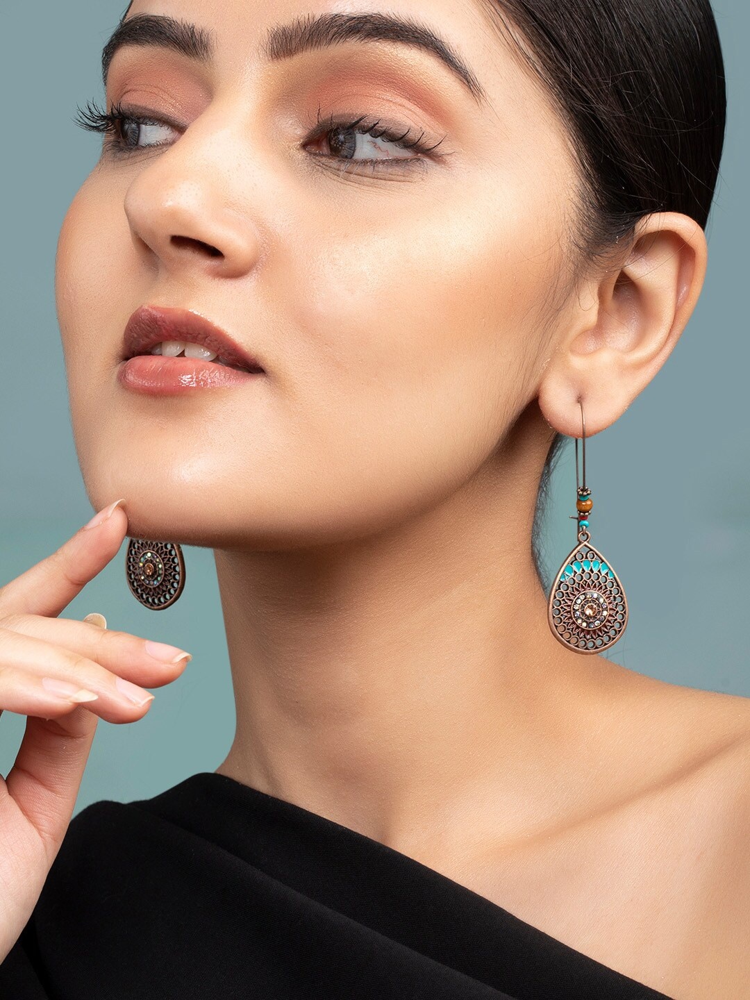 

TOKYO TALKIES X rubans FASHION ACCESSORIES Multicoloured Contemporary Ethnic Drop Earrings, Multi