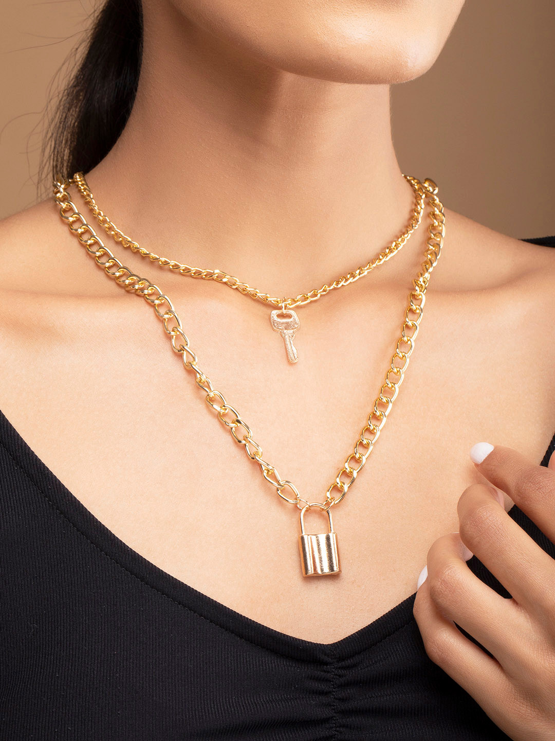 

TOKYO TALKIES X rubans FASHION ACCESSORIES Gold-Toned Gold-Plated Layered Necklace