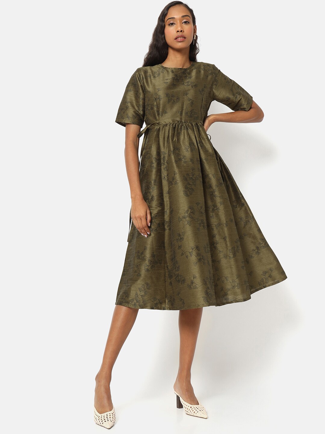 

Saaki Green Floral Midi Dress