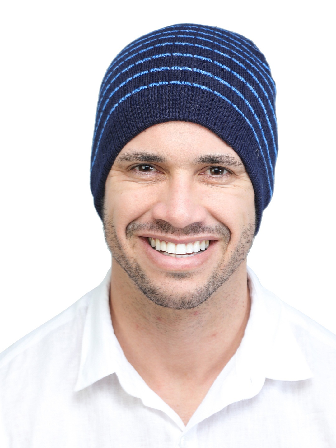 

ELLIS Men Blue & Black Wool Beanie