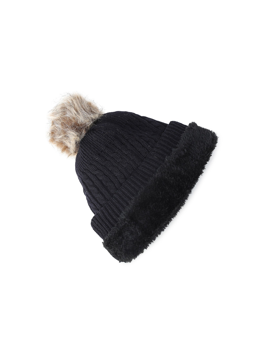 

ELLIS Men Black Self Design Wool Beanie