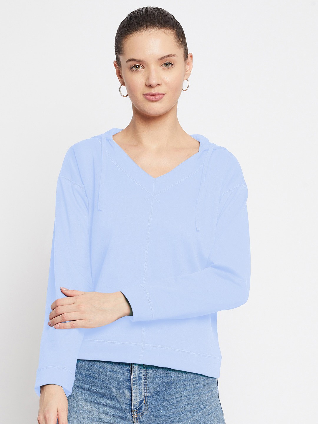 

FRENCH FLEXIOUS Women Blue Sweatshirt