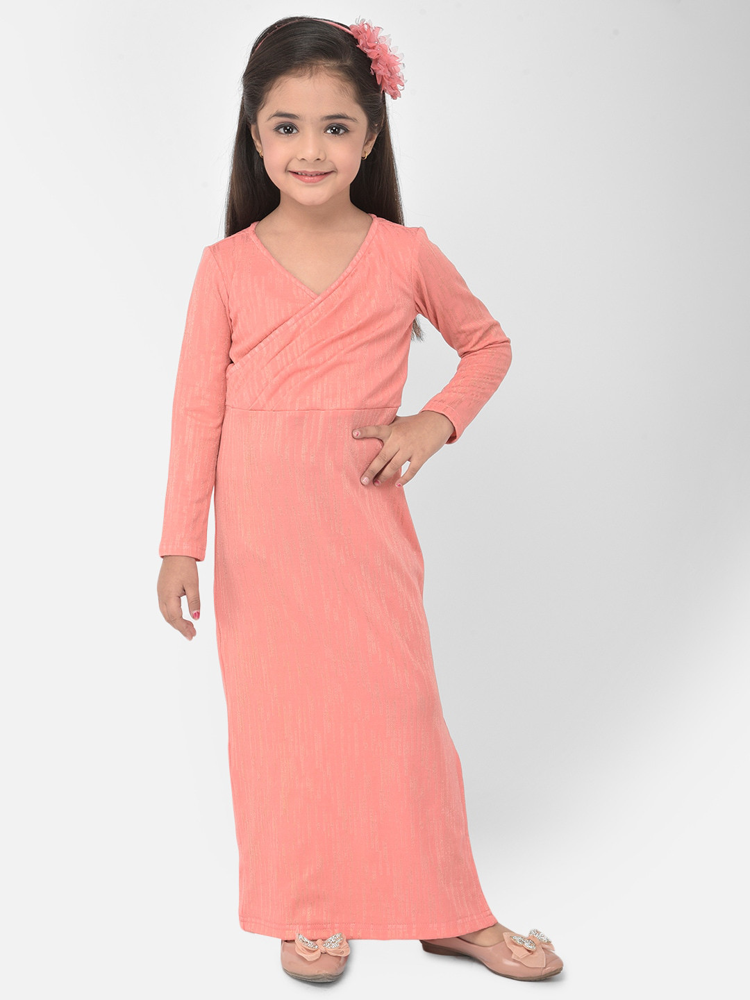 

Eavan Pink Wrap Maxi Dress