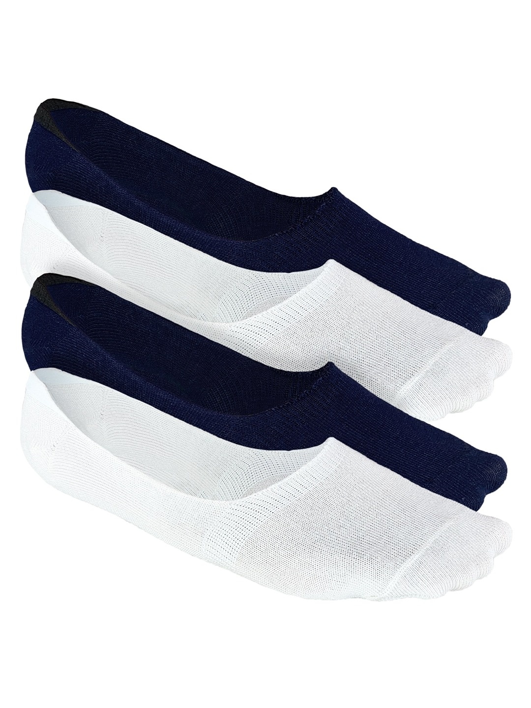 

Heelium Men Solid Pack of 4 Odour Free Breathable Low Cut Bamboo No Show Socks, Navy blue