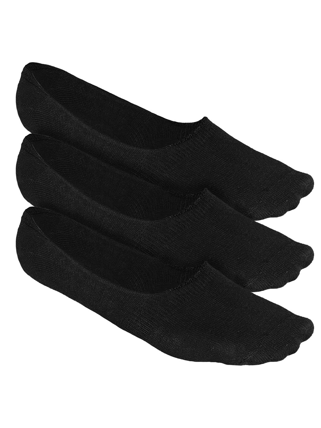 

Heelium Men Solid Pack of 3 Odour Free Breathable Low Cut Bamboo No Show Socks, Black