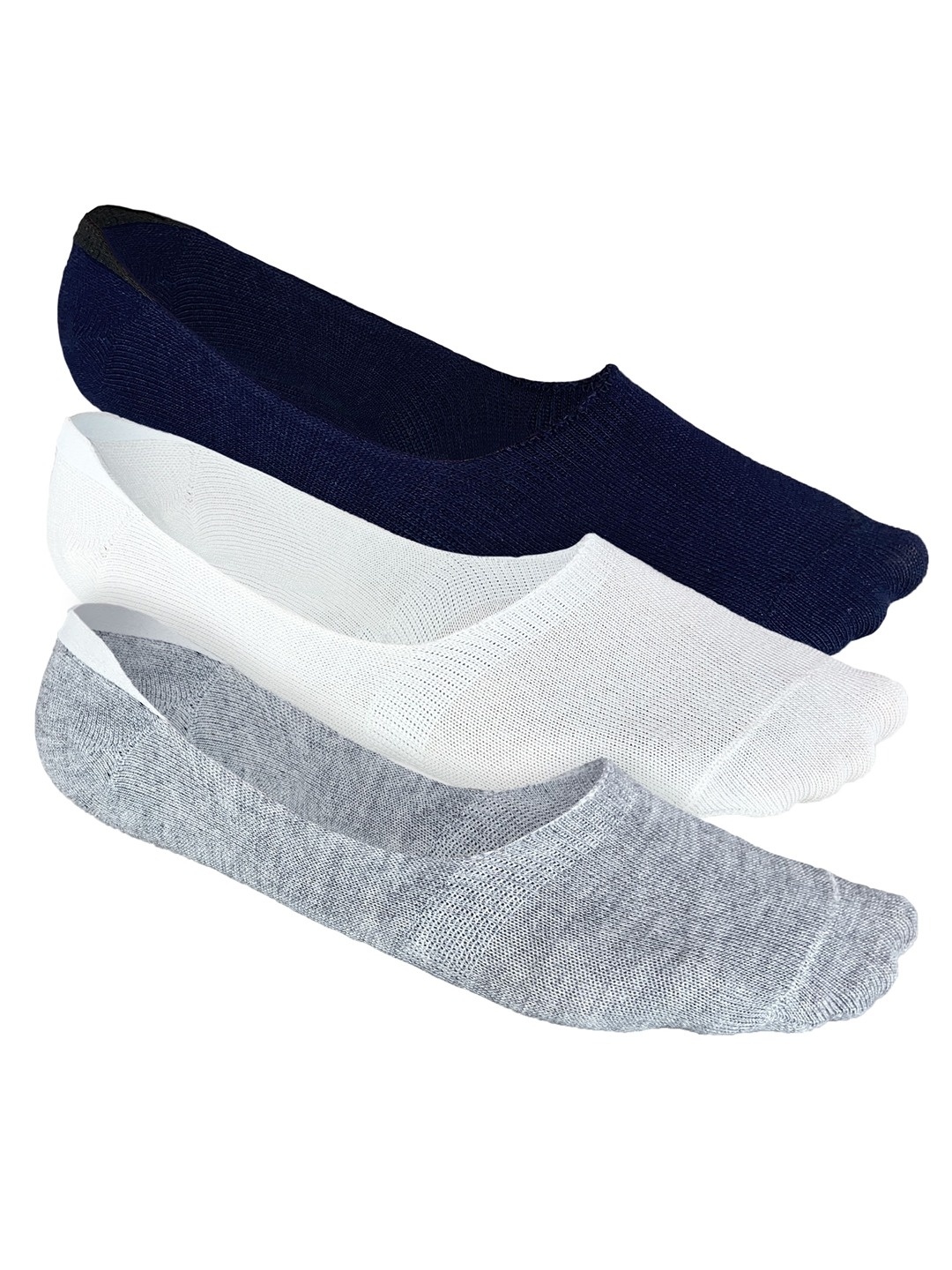 

Heelium Men Solid Pack of 3 Odour Free Breathable Low Cut Bamboo No Show Socks, Navy blue