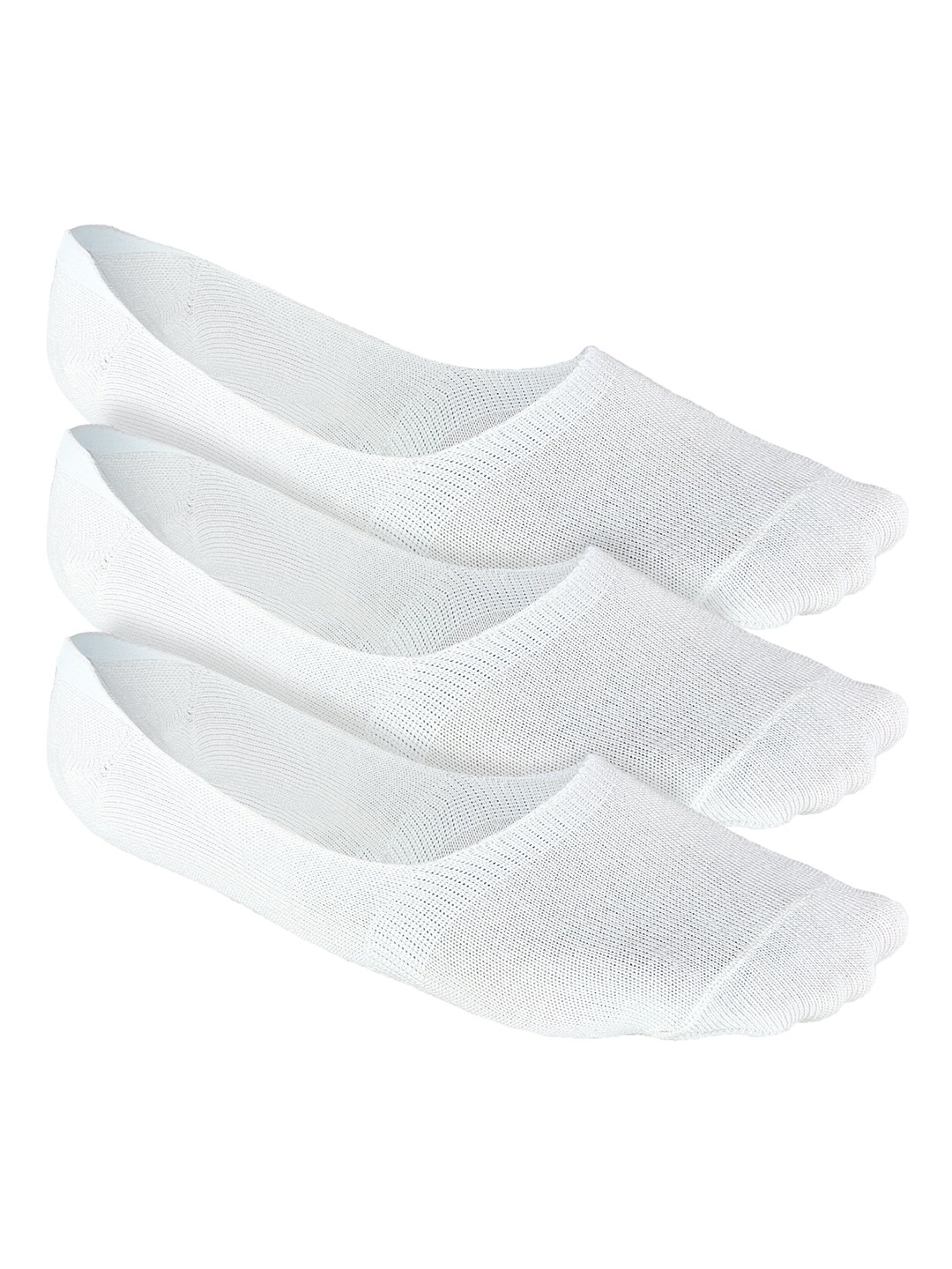 

Heelium Men Solid Pack of 3 Odour Free Breathable Low Cut Bamboo No Show Socks, White