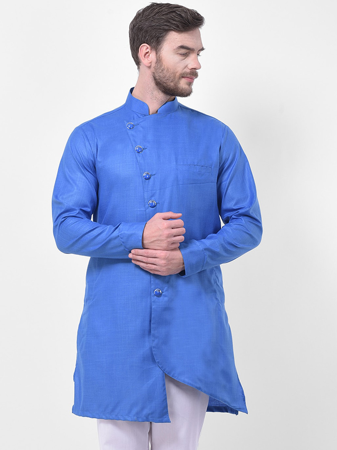 

SG LEMAN Men Blue Kurta
