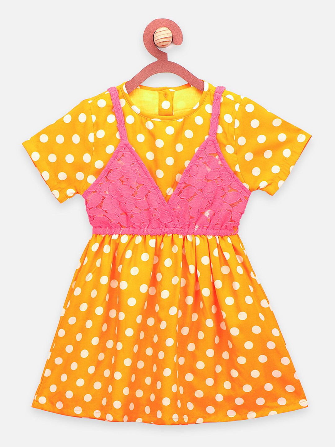 

LilPicks Yellow Crepe Dress
