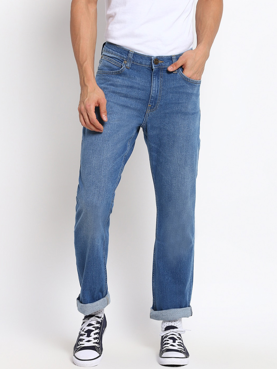 

Lee Men Blue Straight Fit Light Fade Stretchable Jeans