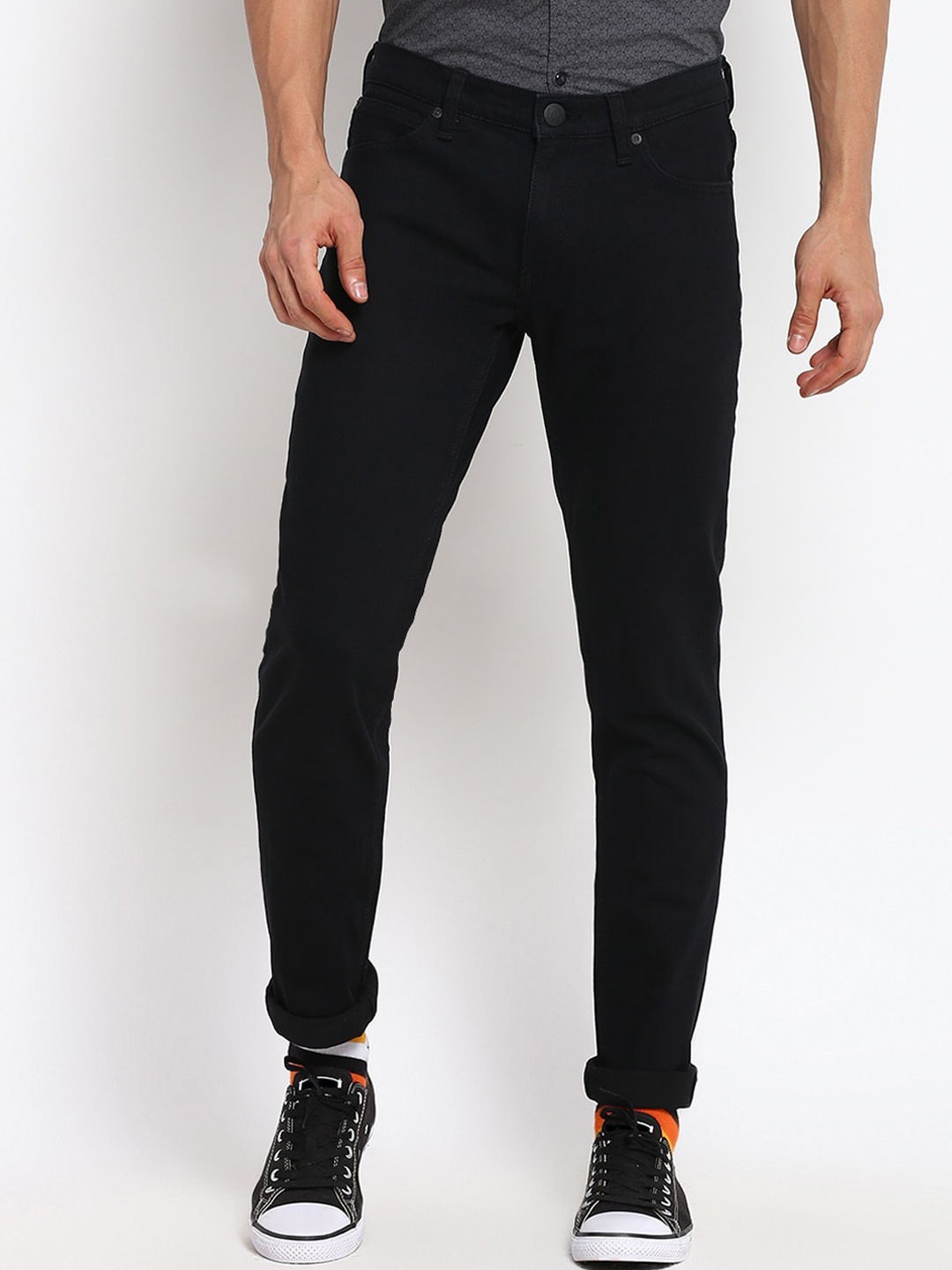 

Lee Men Black Skinny Fit Low-Rise Stretchable Jeans