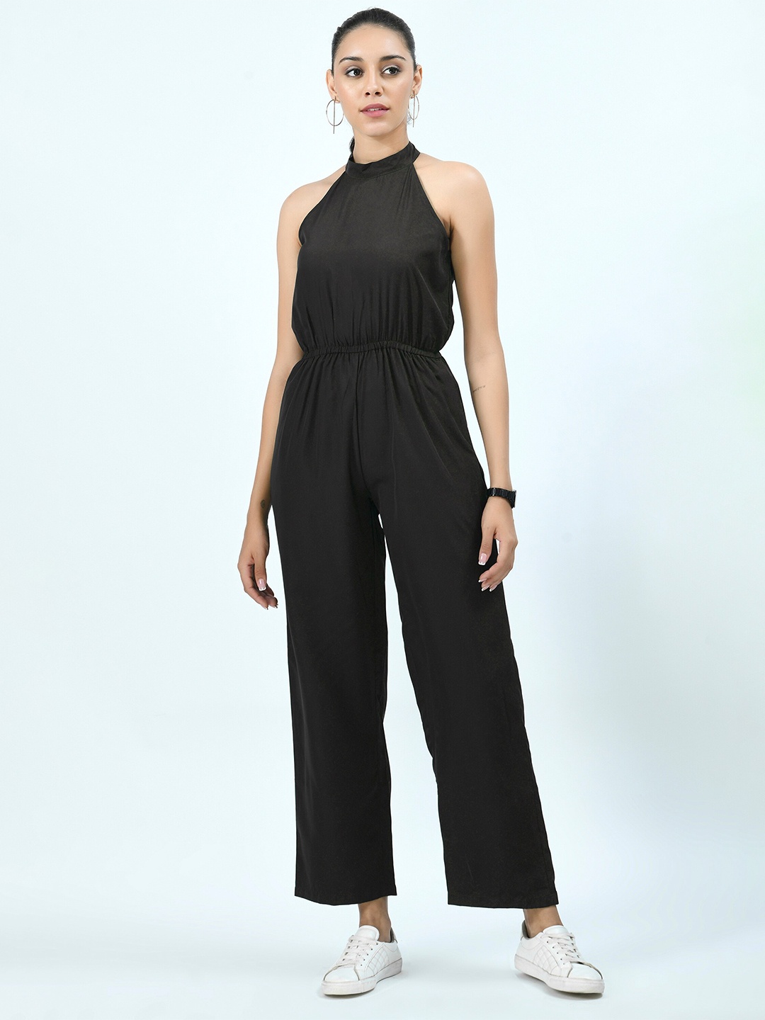 

V&M Grey Halter Neck Basic Jumpsuit