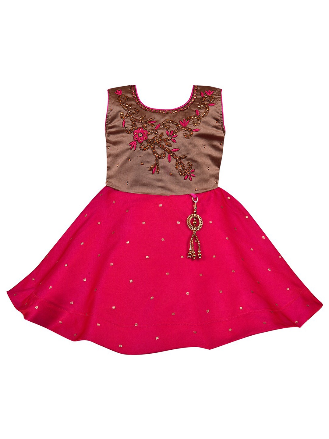 

Wish Karo Pink Floral Satin Dress