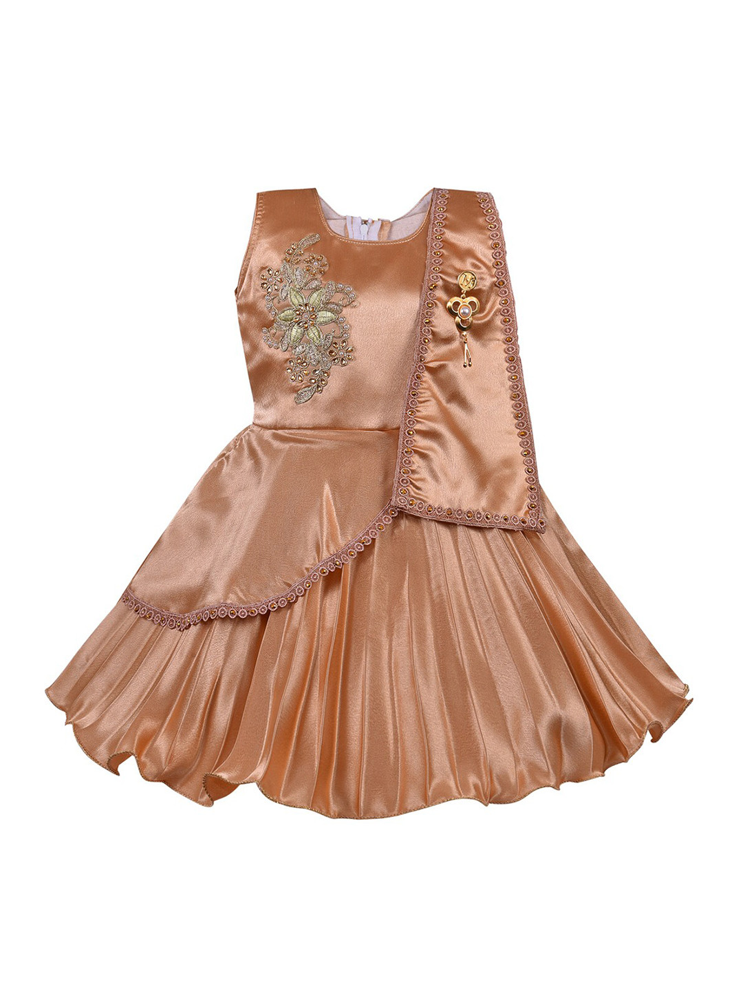 

Wish Karo Beige Satin Dress