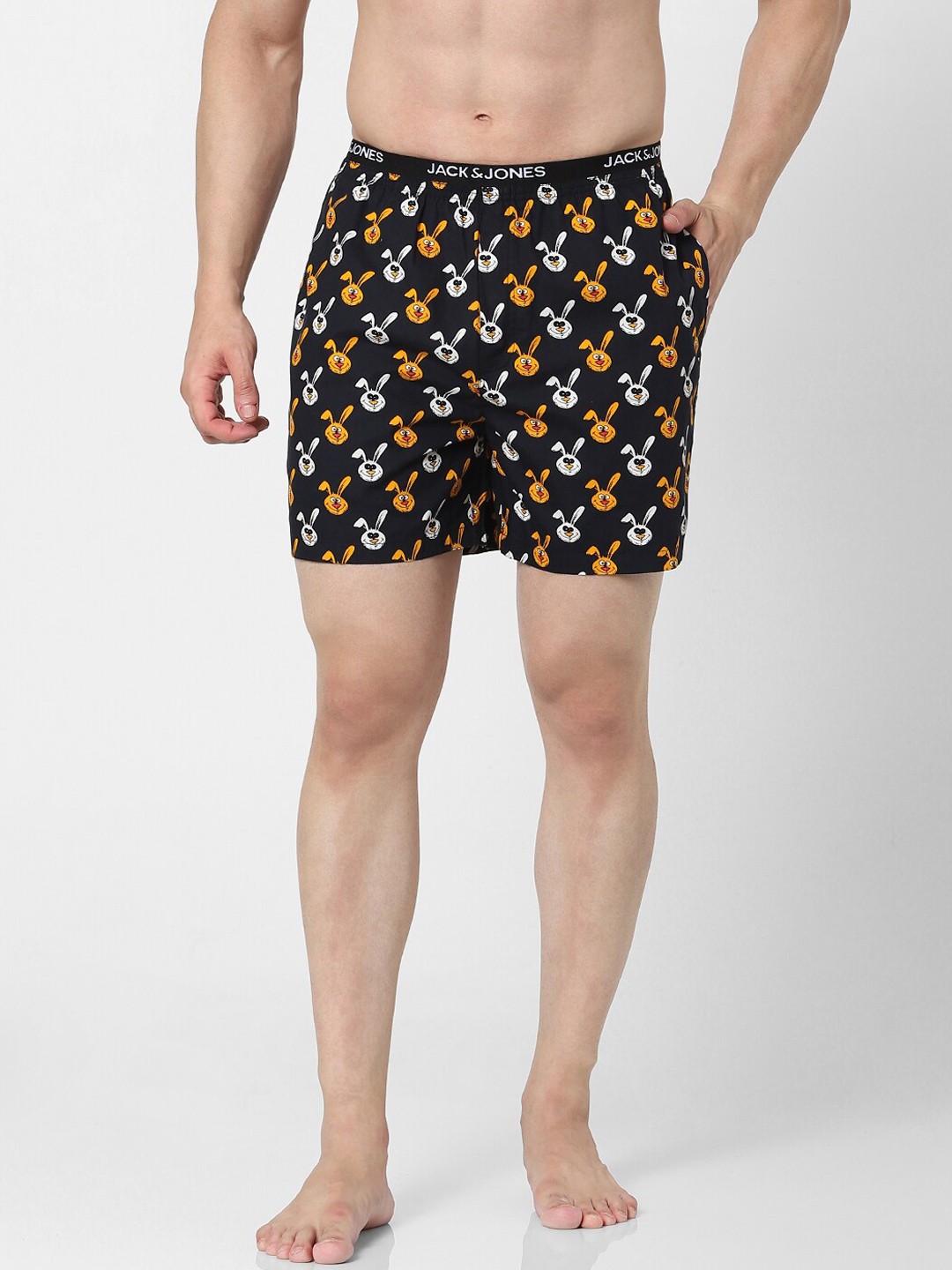 

Jack & Jones Men Navy Blue & White Printed Boxers 204939601-2