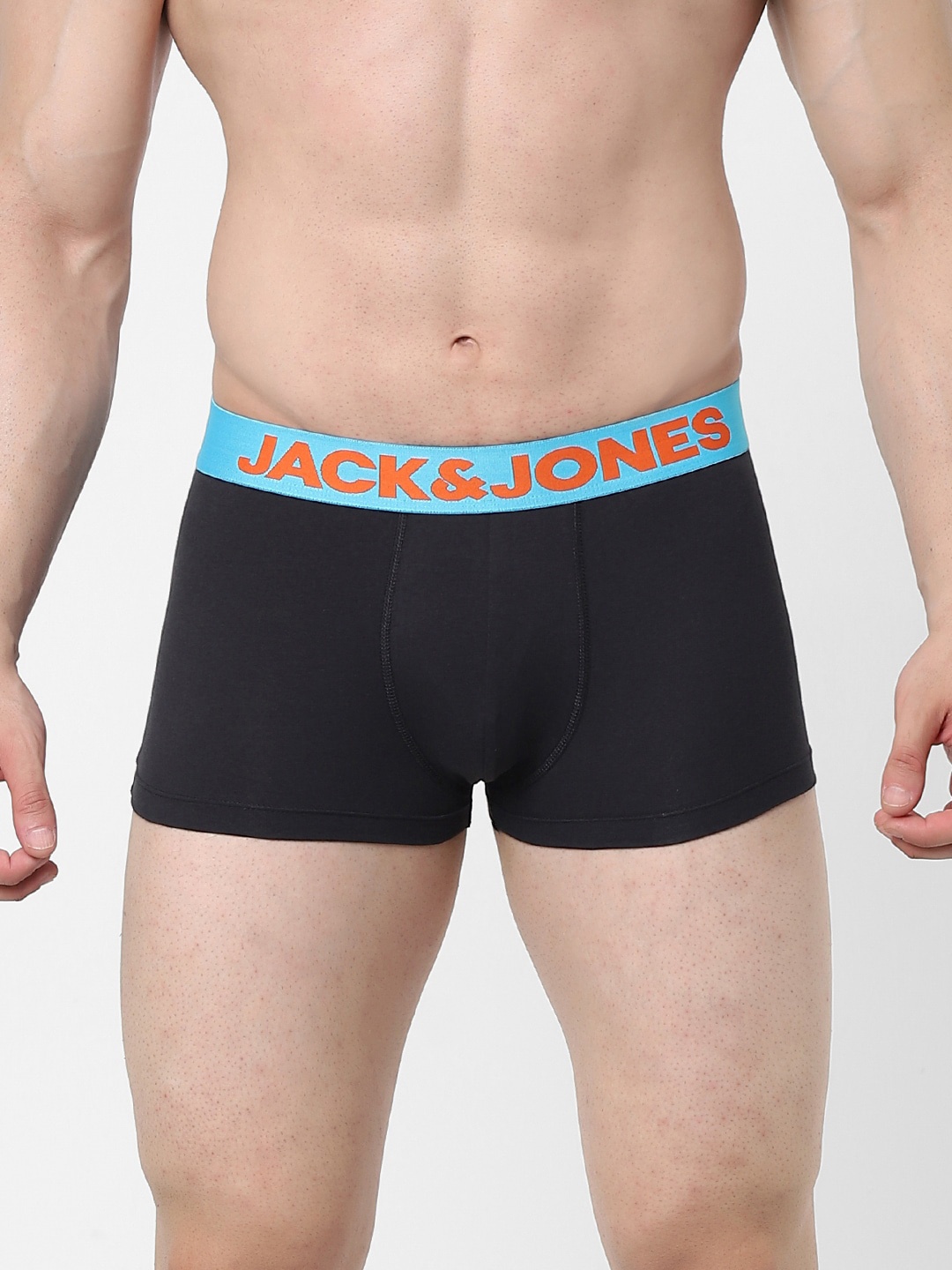 

Jack & Jones Men Black & Navy Blue Pack of 2 Solid Cotton Trunks 122071401-2