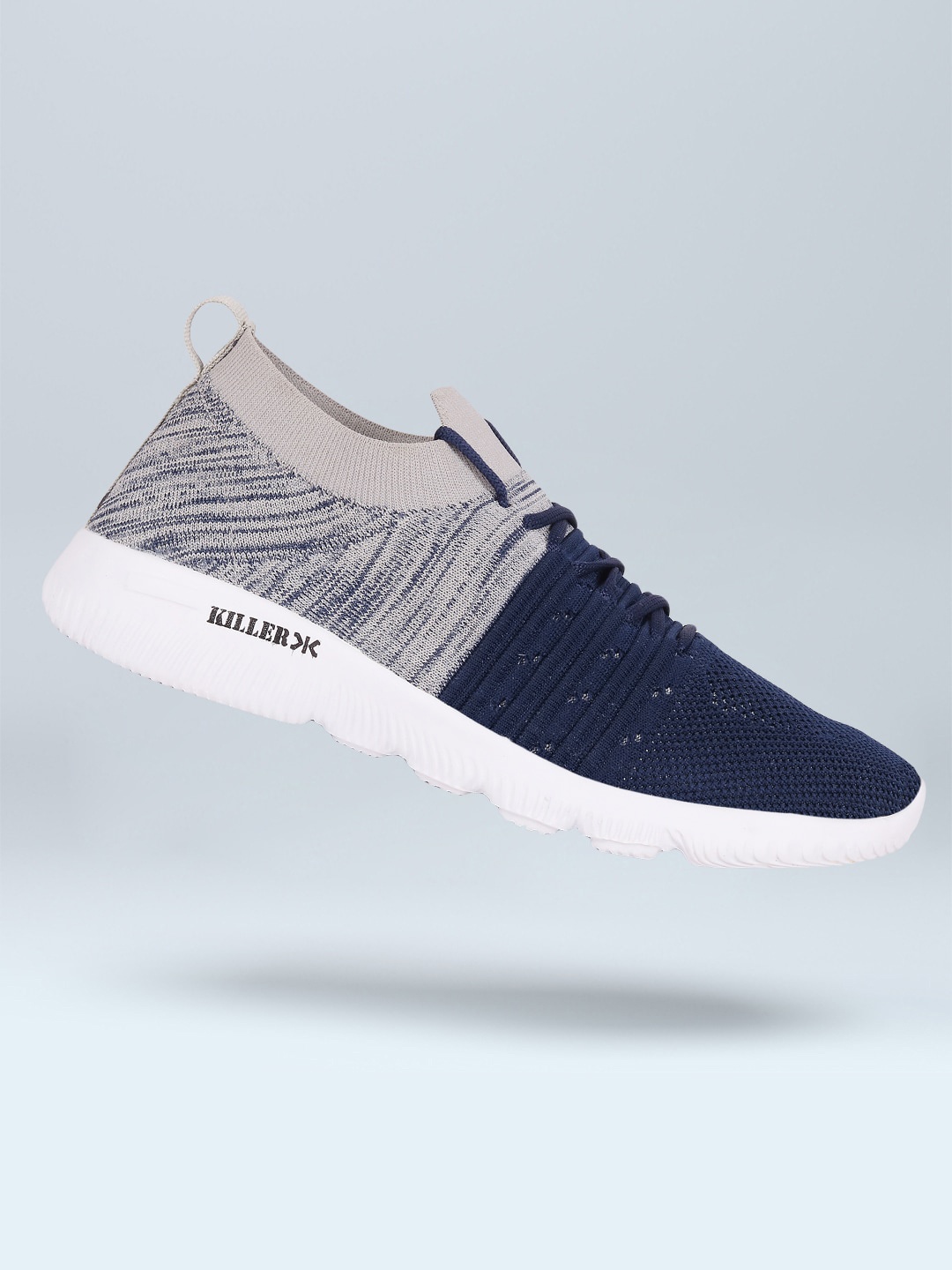 

Killer Men Blue & Grey Woven Design Sneakers