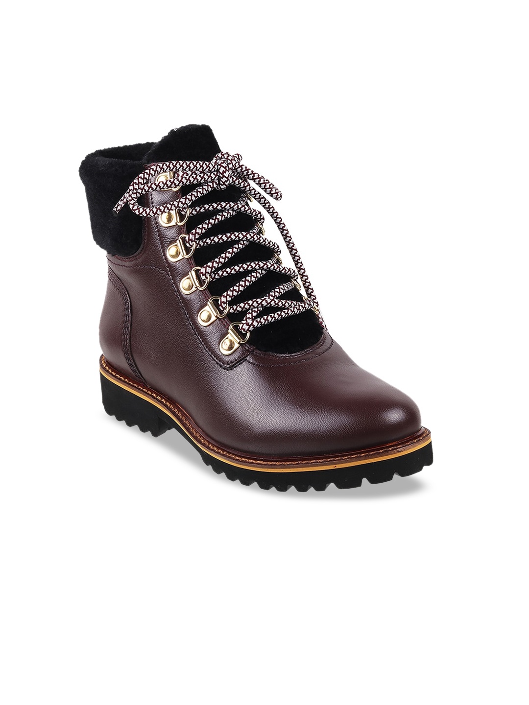 

Metro Maroon Platform Heeled Boots