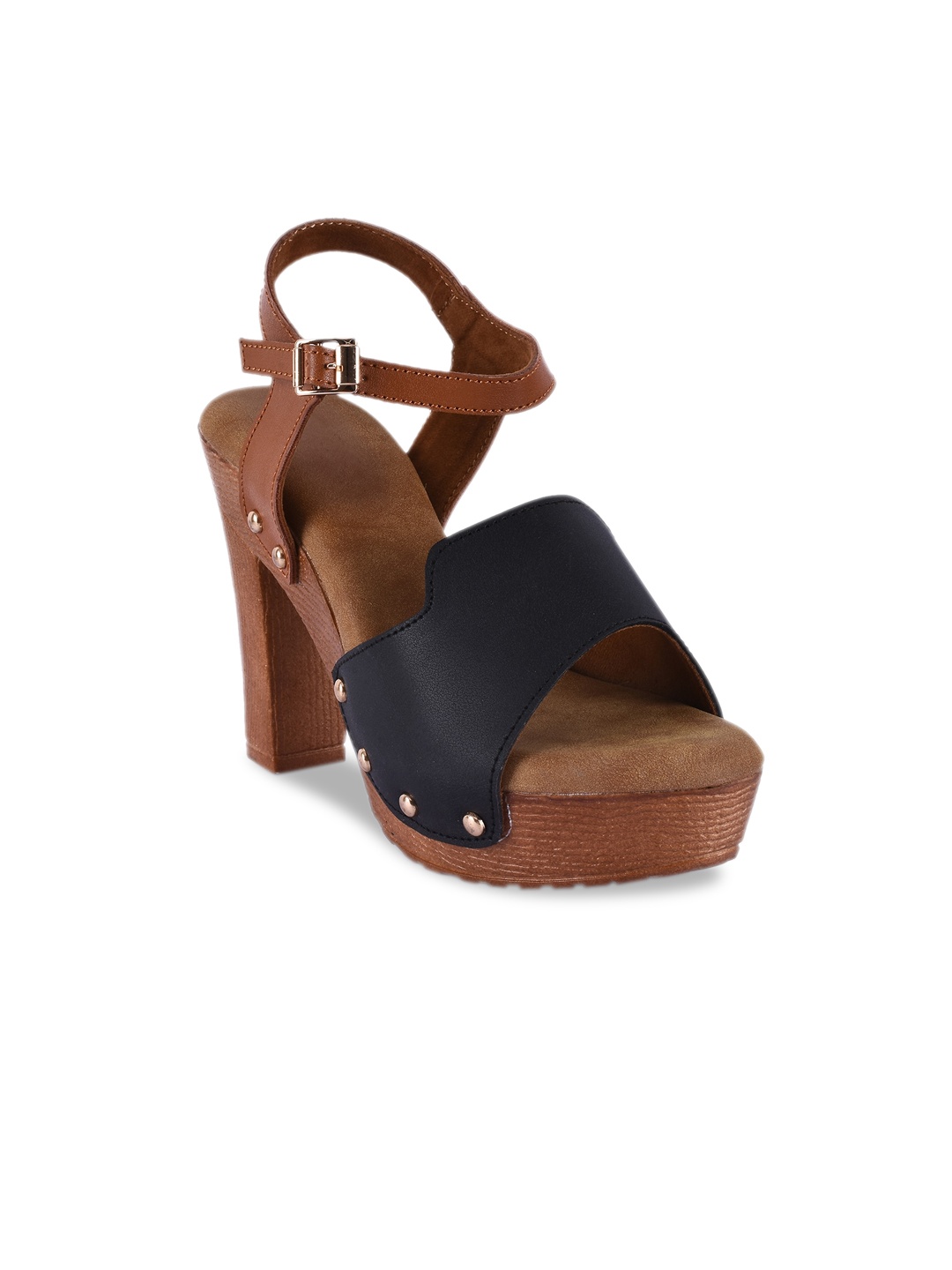 

BuckleUp Black & Brown Platform Sandals
