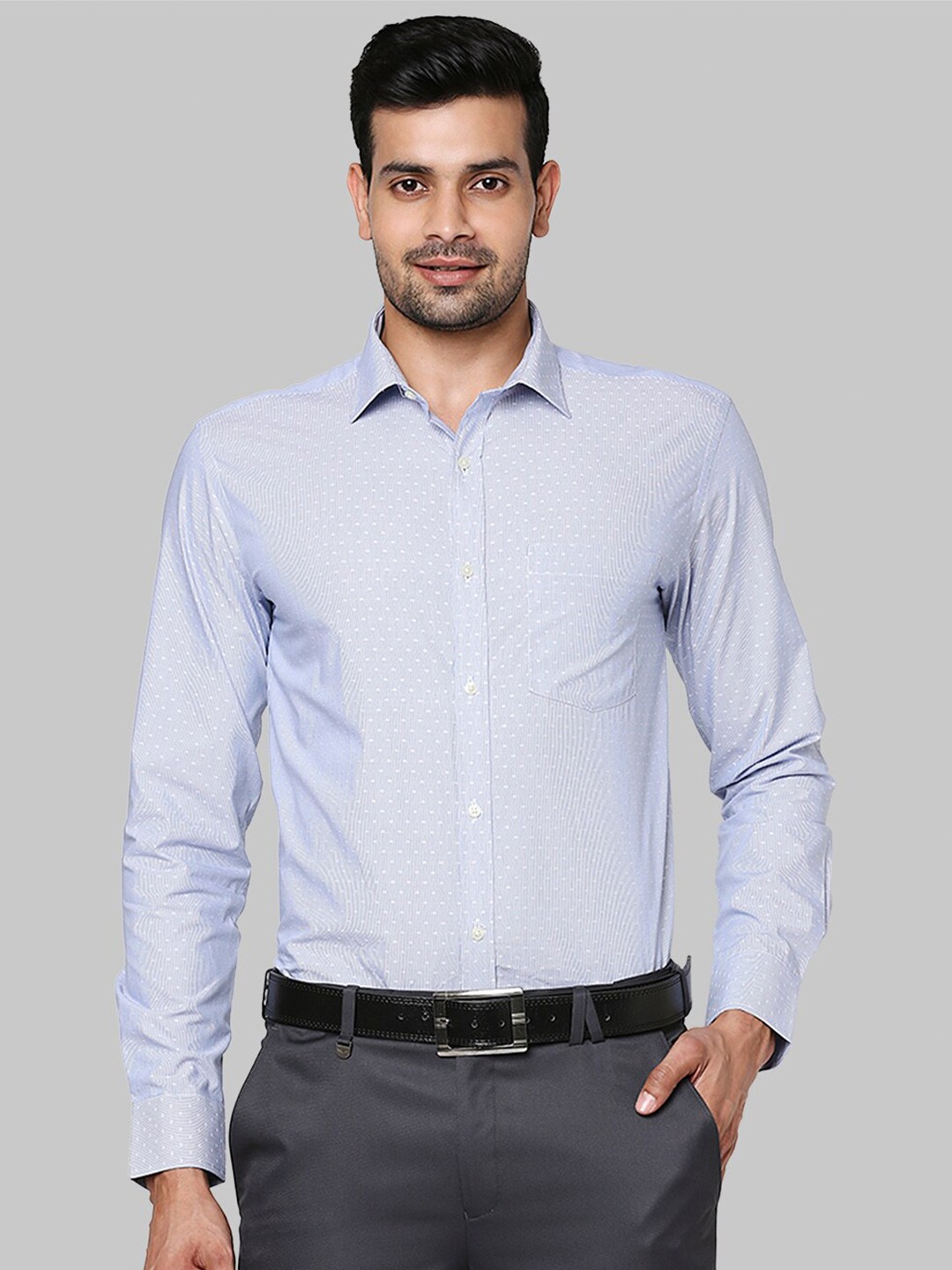 

Park Avenue Men Blue Slim Fit Formal Shirt