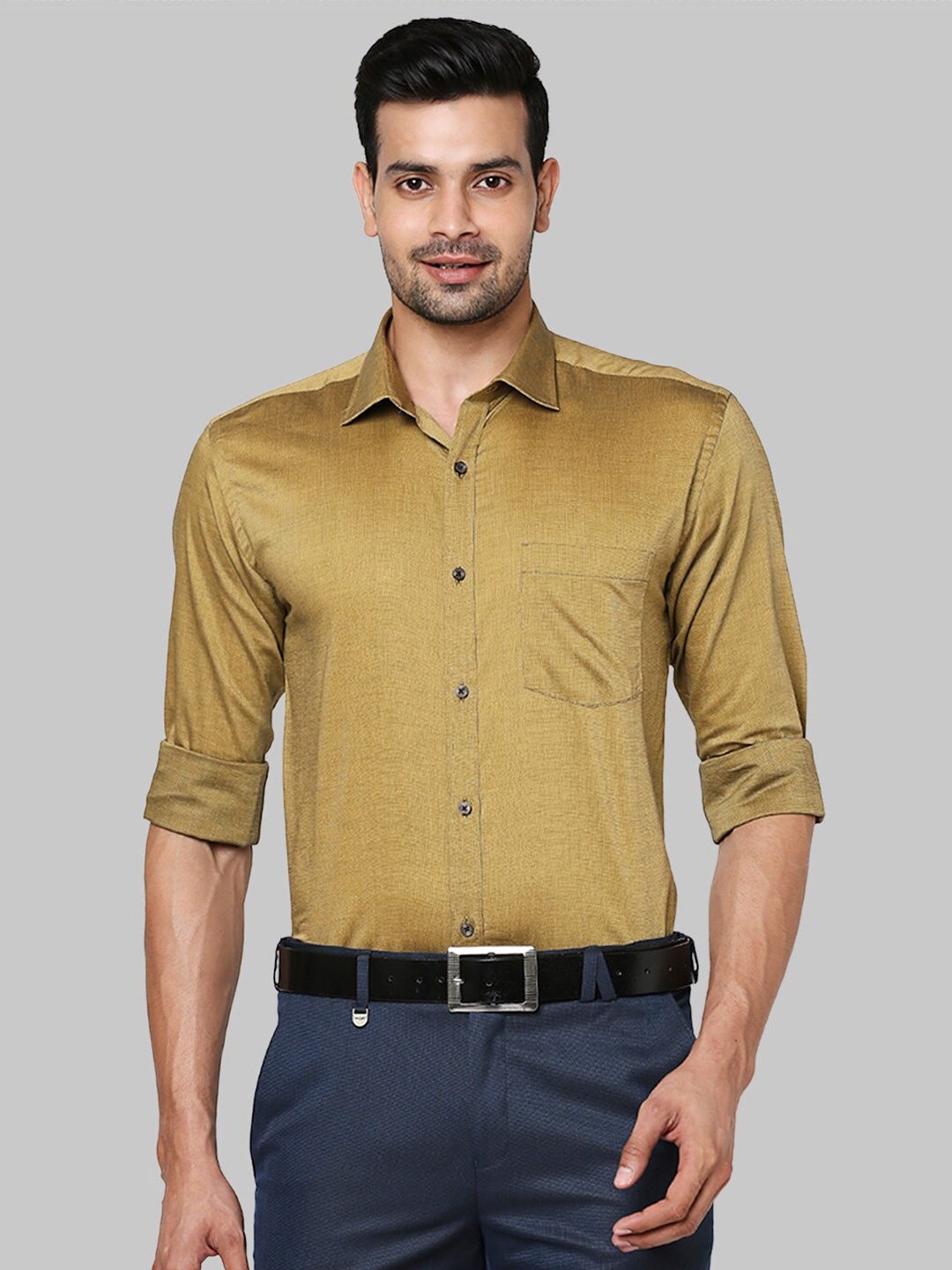 

Park Avenue Men Brown Slim Fit Casual Shirt