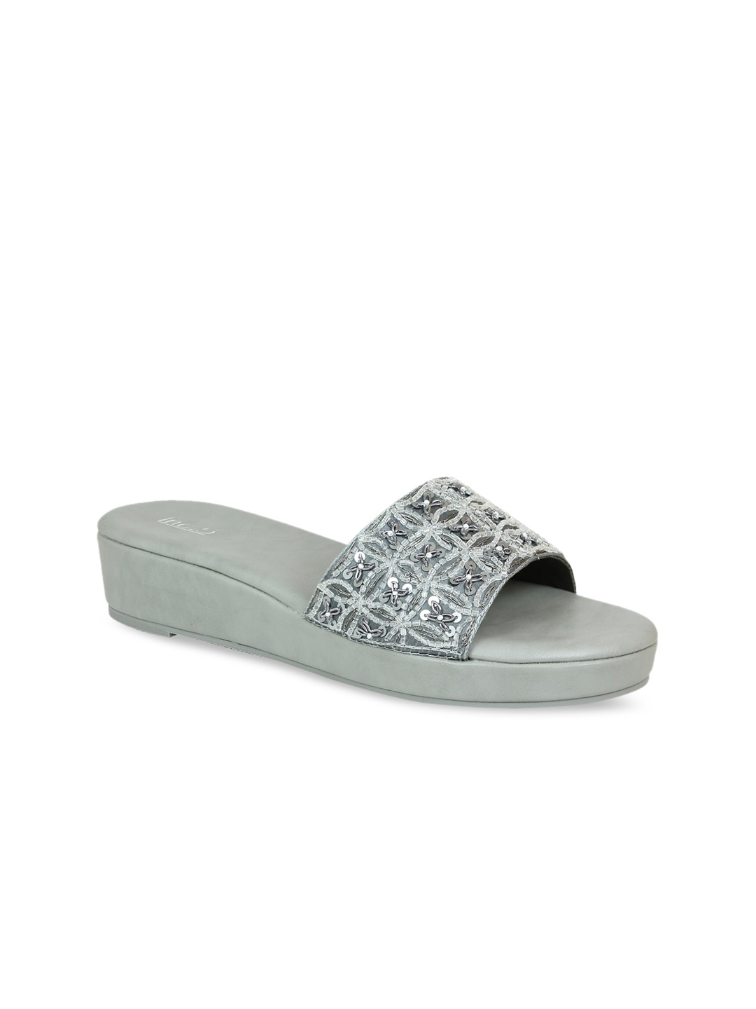 

Inc 5 Grey Printed Party Flatform Sandals