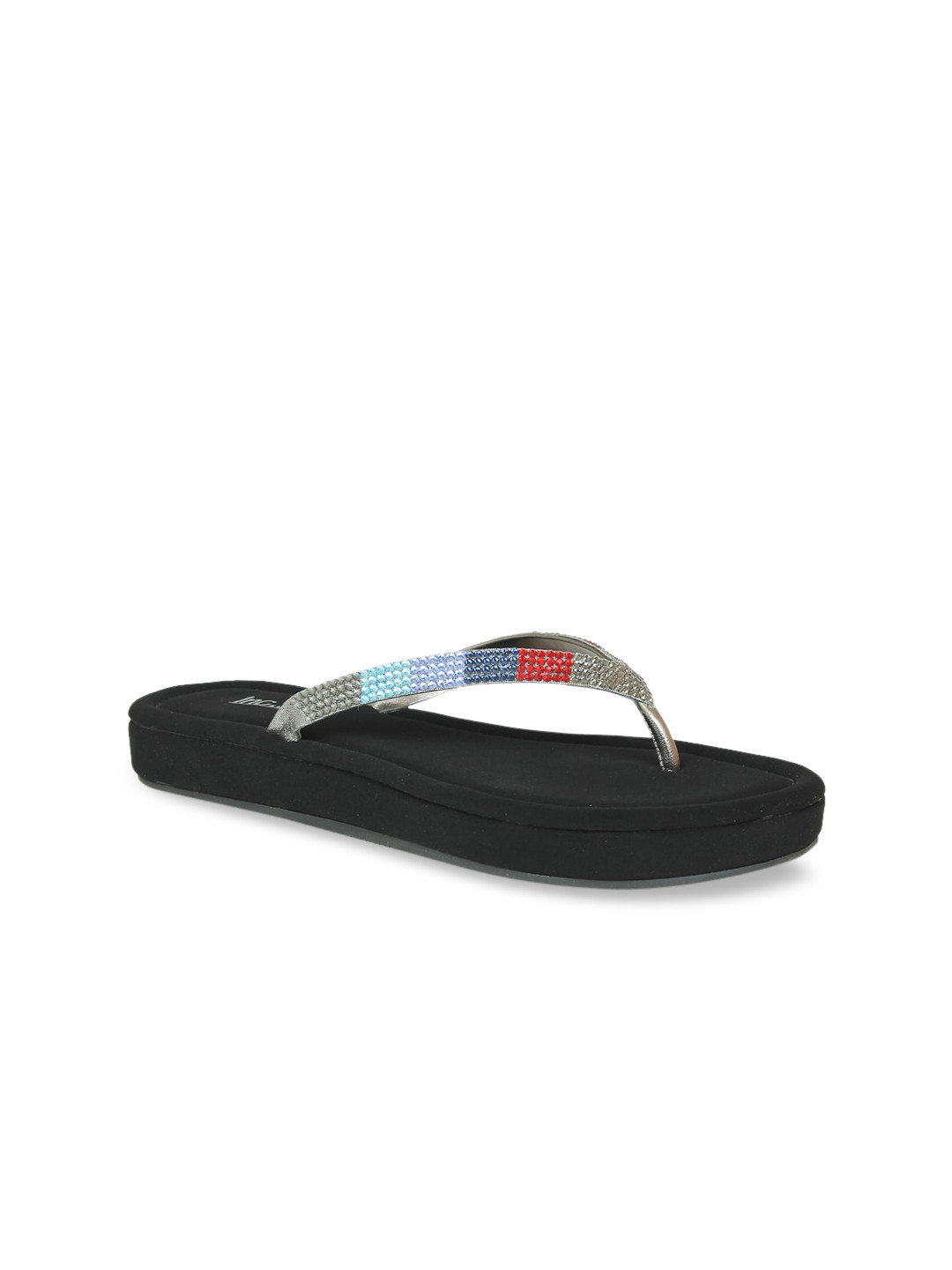 

Inc 5 Grey & Black Embellished Comfort Sandals